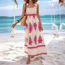 Vestido Mykonos Beach com Estampas Barrocas e Caimento Impecável